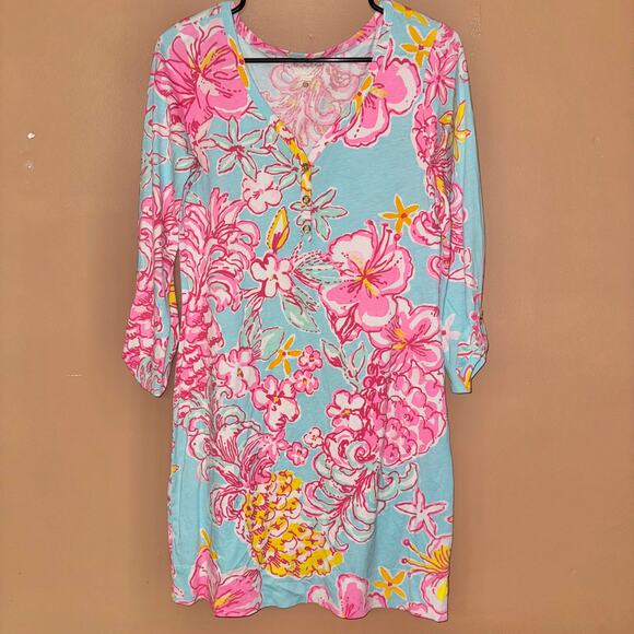 Lilly Pulitzer Palmetto Floral V-Neck Dress - Size Small - Picture 7 of 9